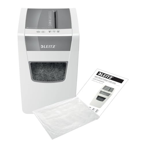 Leitz IQ Paper Shredder, Cross Cut, 10 Sheet, 6 Gallon Bin, P4 Security, Slim, Anti-Jam, Home Office (170004) - style: IQ Slim (10 Sheets)