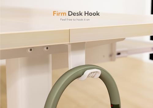 Claiks Electric Standing Desk 48x24 Inches with Keyboard Tray Natural | Splice board, 28.3-46.5 inch height range, 3 memory presets, 45dB quiet motor, 176LBS capacity, sturdy steel frame - color: Nature