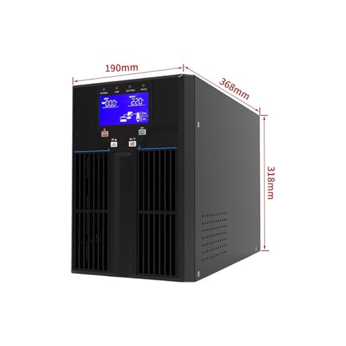 Online UPS Uninterruptible Power Supply 6KVA/5400W, 0ms Transfer Pure Sine Wave, External Battery