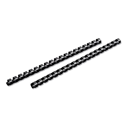 Mead CombBind Binding Spines/Spirals/Coils/Combs, 1/2", 85 Sheet Capacity, Black, 125 Pack (4000134) - size: 1/2"