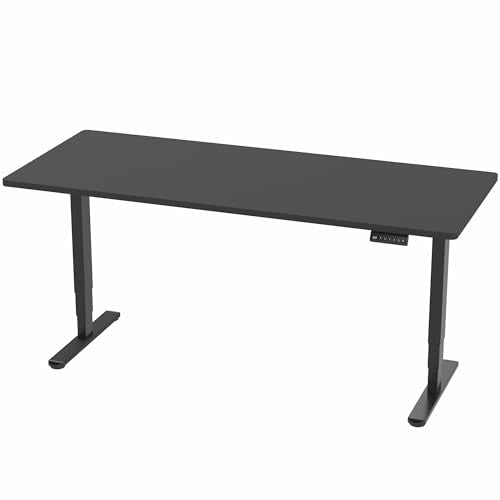 VIVO Black 71 x 30 in Standing Desk, DESK-KIT-2B7B - color: Black Top / Black Frame, size: 71 x 30