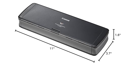 Canon imageFORMULA P-215II Mobile Document Scanner, Black, 1.6" x 11" x 3.7"