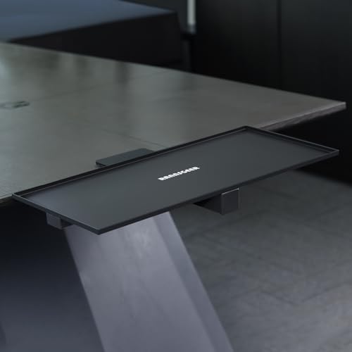 Desk Extender Tray, 22 x 10 Inch | Heavy Duty, Clamp-On Desk Shelf, Home Office Organization, Workspace Storage - size: 22 x 10 Inch