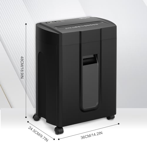 Wingwise Ultra Low Noise 48dB Paper Shredder for Home Office - color: Black, size: 15 Sheets