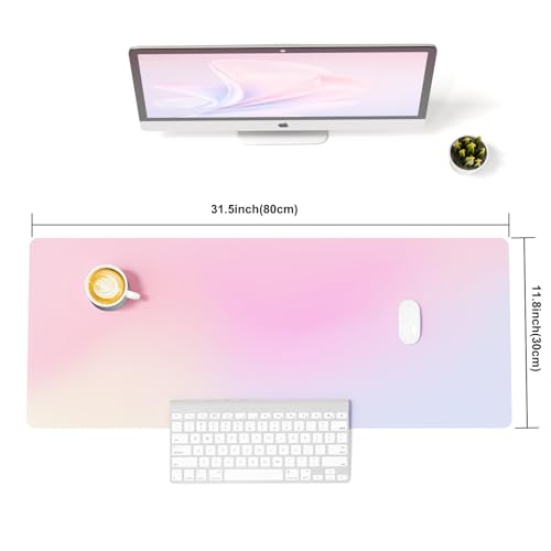 Colorful Star Large Mouse Pad Pink Aesthetic, 31.5 x 11.8 in - color: Dreamy Pink Gradient, size: 31.5" x 11.8"