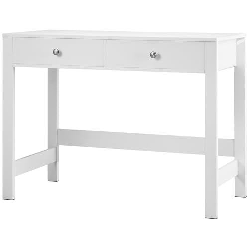 VEVOR Small Desk with Drawers, 39 Inch Wide Computer Desk with Storage, Wooden Table for Home Office, Vanity Desk with Drawers, Study Table for Adults/Students for Drawing, Reading, Writing - size: 39.37"D x 18.90"W x 29.57"H