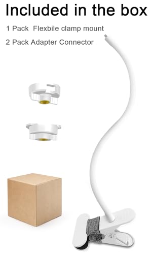 Baby Monitor Mount Compatible with HelloBaby HB6550/HB65/HB66/HB248,ANMEATE SM935E Baby Monitor Camera 15.7 inches Flexible Clip Clamp Mount Long Gooseneck Arm, Baby Monitors Holder Without Tools