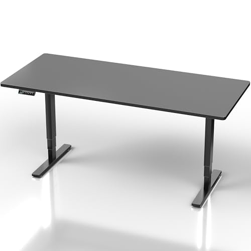 VIVO Black 71 x 30 in Standing Desk, DESK-KIT-2E71B - color: Black Top / Black Frame, size: 71 x 30 inch