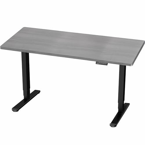 VIVO Dark Gray 60 x 24 in Standing Desk, DESK-KIT-2B6G - color: Dark Gray Top / Black Frame, size: 60 x 24