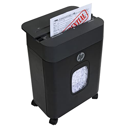 HP - Micro Cut Paper Shredder, 8-Sheet with Slide Top for Home Office - size: 8 Sheet