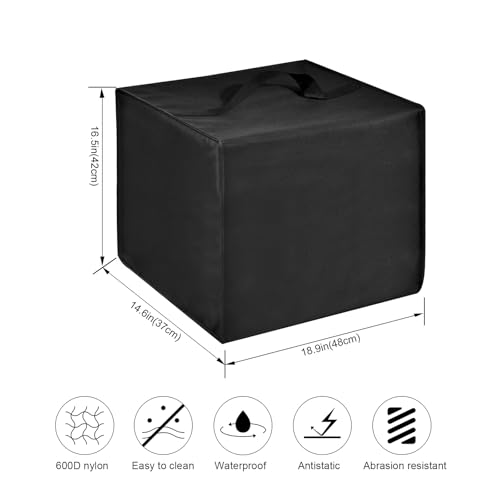 3D Printer Cover for FLASHFORGE Adventurer 5M 3D Printer | Heavy Duty Waterproof Anti-static Nylon Lid ,3D Printer Universal Protective Case (Black) - color: Black