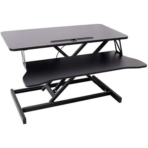 Adjustable Height Standing Laptop Desk, Sit to Stand Up Workstation with Keyboard Tray, Writing Desk, Office Desk for Home Office, Long Desk with Storage, Simple Desk, Gaming Desk, - color: A1