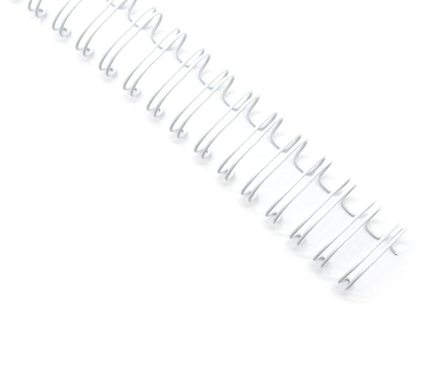 Premium Double Loop Binding Wires, 3:1 Pitch, 32-Loop, 11 Inch Length, Black, for Letter Size Sheets (White, 3/16" - 100PK) - color: White, size: 3/16" - 100PK