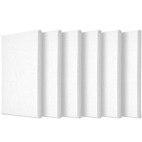 6 PCS Acoustic Panels, Large Soundproof Wall Panels, 2" Thick Fiberglass Sound Absorbing Panels, 23.6x11.8 Inches Sound Proof Foam Panels for Walls, Studio Home Offices (White) - color: White