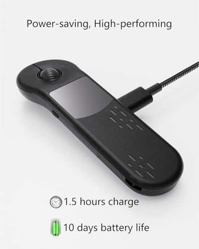 Rechargeable Air Mouse for PC/iOS/Android with Touchpad Wireless PPT Presenter with Bluetooth 2.4G, Works with PowerPoint/Keynote/TikTok/Camera/Kindle App (Black) - color: Black