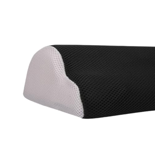 Under Desk Footrest Ergonomic Leg Rest Cushion - Portable Office & Travel Foot Stool- Black - color: Black