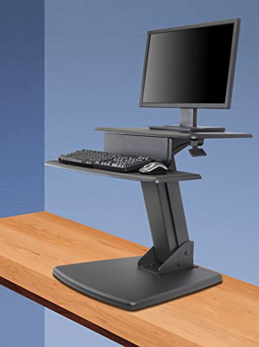 Kantek Desktop Sit to Stand Workstation, Black (STS810) - color: Black, style: Desktop Workstation