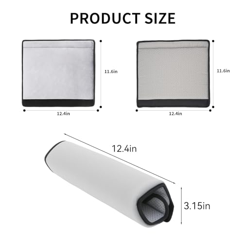 Replacement Armrest Pads for Office Chair, Breathable Mesh & Memory Foam Arm Rest Covers, Universal Fit for Desk Chair/Wheelchair, Soft Ergonomic Arm Pads Set of 2 (Gray)