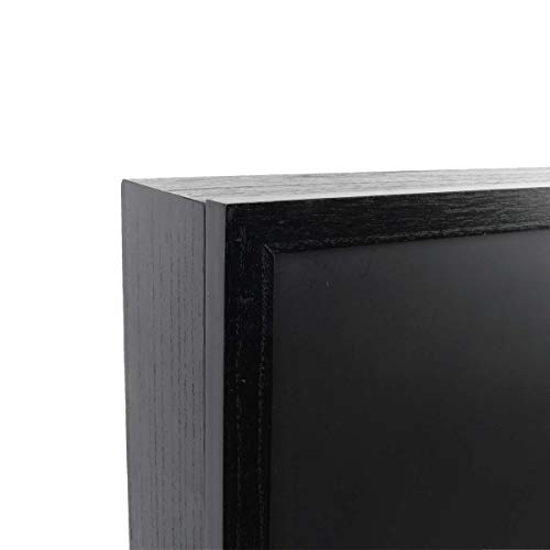 Prinz Work From Home Wall-Mounted Desk, Black Folding With Chalkboard Front, Space-Saving Floating Design, Ready to Hang, Interior Shelves, 36 x 24 x 5 Inches - color: Black