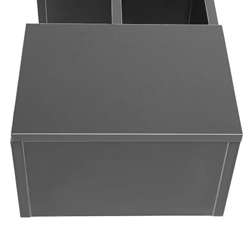 Wall Mounted Folding Table with Booksheves,Floating Desk with Bookcase,Wooden Fold Down Laptop Table for Small Space,Home Office, Bedroom,Study Room,Dorm,Grey - color: Grey