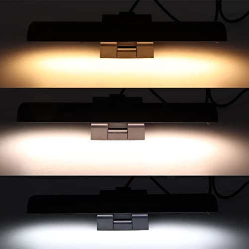 Computer Monitor Lamp with 3 Adjustable Color Temperatures, Dimmable LED Screen Light Bar with Touch Control, Asymmetric Optics for Eye Protection