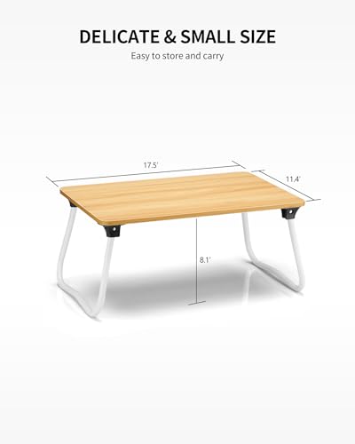 Ruxury Foldable Lap Desk Laptop Stand Bed Desk Table Tray, Breakfast Serving Tray, Portable & Lightweight Mini Table, Lap Tablet Desk for Sofa Couch Floor - Wood - color: Wood