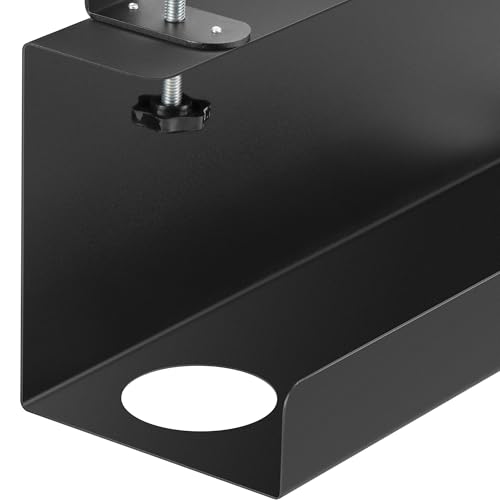 ZhiYo 16in Cable Management Under Desk Tray, 4.9in W x 5.9in H, Black - size: 4.9in W x 5.9in H x 16in L