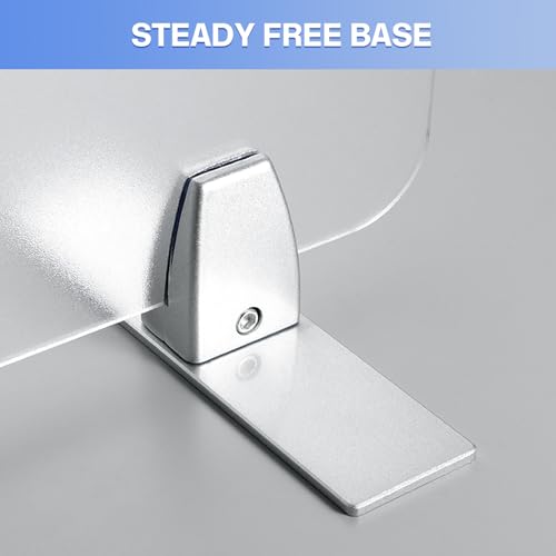 4 Packs Sneeze Guard Clamp Bracket, Sneeze Guard Shield Base for Countertop, Stick On Heavy Duty Aluminum Partition Guard Clip, Panel Support Clamp Stand for Clear Acrylic Desktop Counter Reception - size: Desktopclamp & 4pcs