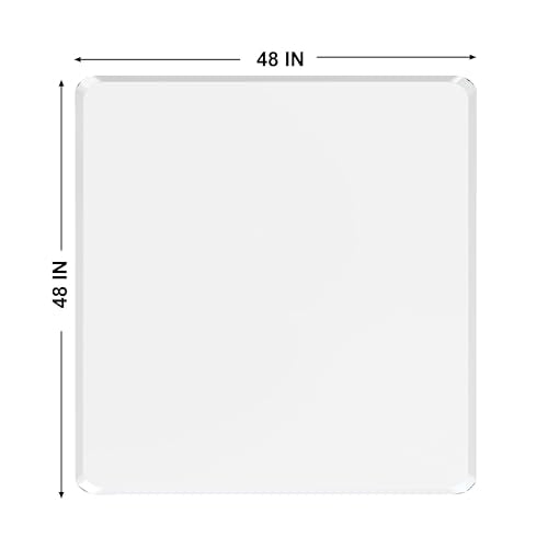 MESAILUP Beveled Edge Office Chair Mat for Carpet or Hardwood Floor-48”x48” - size: Beveled Edge-48"x48"