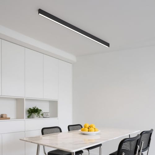 Black ceiling light LED, used for living room, bedroom, hallway, kitchen, - size: 78.7IN