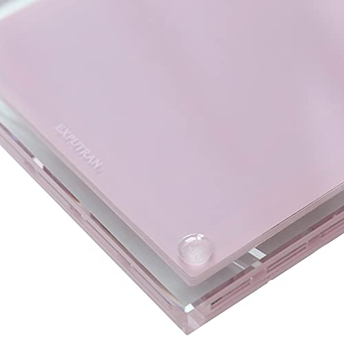 Acrylic Calculator with Stand, Battery and Solar Hybrid Powered Basic Calculator 12-Digit LCD Display,Home Office Desktop Accessories(Pink) - color: Pink