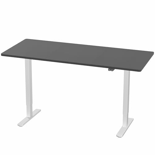 VIVO Black 71 x 30 in Standing Desk, DESK-KIT-0W7B - color: Black Top / White Frame, size: 71 x 30 inch