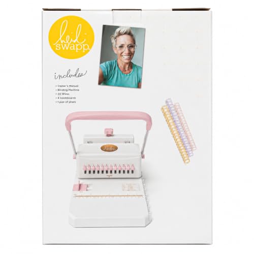 Heidi Swapp Craft Binding Machine — DIY Twin-Loop Wire Book Binder for Planners, Journals & Photo Books | Includes 20 Wires, 4 Bookboards & Pliers | Binds A4, A5, A6, A7 & Letter | 27-Piece Kit