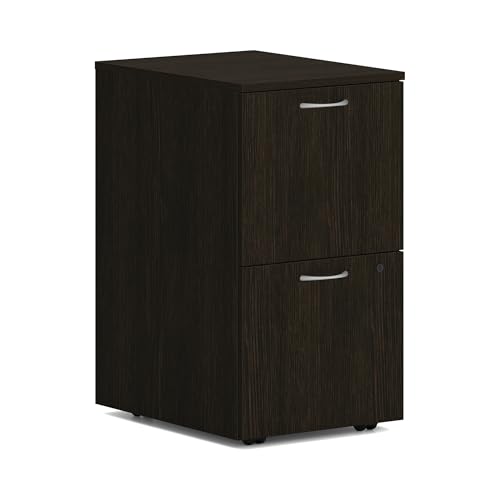 HON MOD Mobile File Cabinet, 2 Storage Drawers Filing Cabinet, Java Oak - color: Java Oak, style: 2 File Drawers