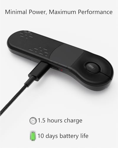 Air Mouse Rechargeable Wireless Presenter with Touchpad for PC/Laptop/iOS/Android, Bluetooth Remote Control for PowerPoint/Keynote/TikTok/Camera/Kindle App (Black) - color: Black