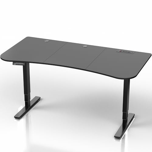 VIVO Black 63 x 32 in Standing Desk, DESK-KIT-2EBAC - color: Black Top + Power / Black Frame, size: 63 x 32 inch