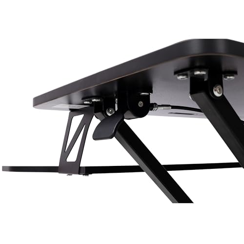 Standing Desk Converter, 32" Wide, Height Adjustable Sit Stand Up Desk Riser with Keyboard Tray, Desktop Workstation for Home Office Computer Laptop, Black - color: Black