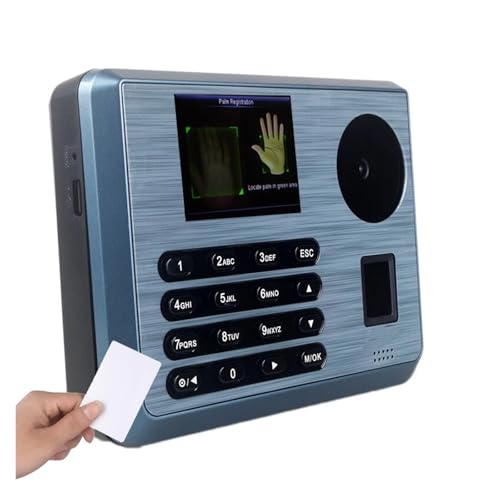 Palm And Fingerprints Identification Time Clock Palm Attendance Device Fingerprint Time Clock Palm Scanner For Small Businesses And Offices For Offices, Factories, Hotels, Schools and More(IC) - size: IC