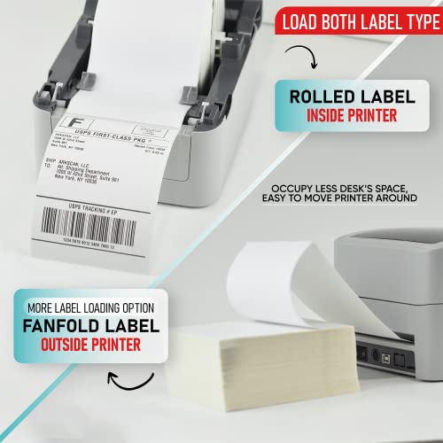Arkscan 2054K-AP Auto Peel Shipping Label Printer, Separate Label from Backsheet Automatically, Print on Windows Mac Chromebook on USB, Wireless When Connect to Bluetooth-Enabled Windows iOS Android