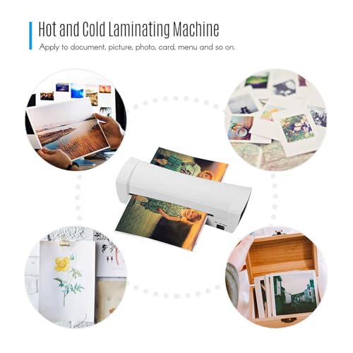 OSMILE SL200 Laminator Machine for Hot and Cold Lamination - A4 Size Document Photo and Card Laminating Machine with 230mm Entry Width - Two Roller System for Home and Office Use