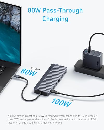 Anker Laptop Docking Station 3 Monitors, 14in1 USBC Hub with Triple Display - size: 14 in 1 USB C Hub