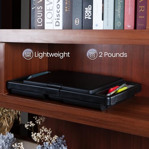 Loddie Doddie Lap Desk, Folding Desk, Bed Table, Black, 9.75"x12" - color: Black