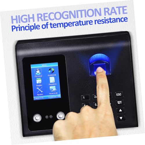 NUOBESTY 1Pc Face Recognition Clock Dual Recognition Attendance Machine with Fingerprint Reader for Office Small Business Supports Faces Fingerprints High Performance