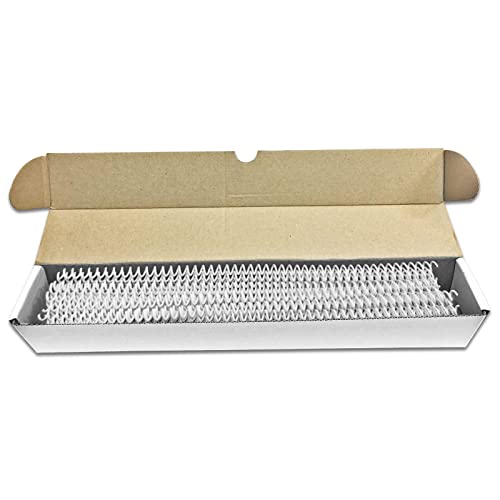 Binditek Plastic Spiral Binding Coils, 6 mm, 4:1 Pitch, White, 50 Pack - size: 6mm, style: 50P , White