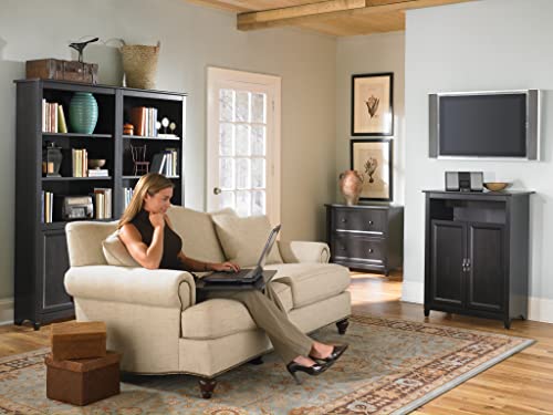 Sauder Edge Water 2 Drawer Lateral Filing Cabinet, Office File Cabinet, in Estate Black finish - color: Estate Black
