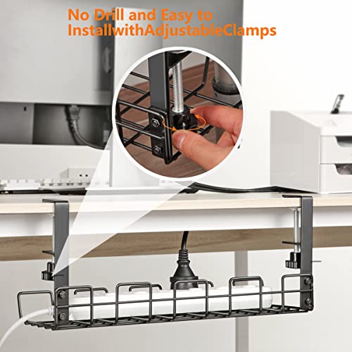 Under Desk Cable Management Tray L 14.9'' W 5.9''