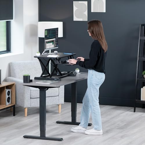 VIVO Black 28 in Standing Desk Converter, DESK-V028KB - color: Black, size: 28"