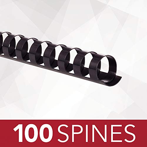 GBC Binding Spines/Spirals/Coils, 5/8" Diameter, 125 Sheet Capacity, CombBind, Black, 100 Pack (4000092) - size: 100 Pack, style: 5/8" Diameter/125 Sheet Capacity