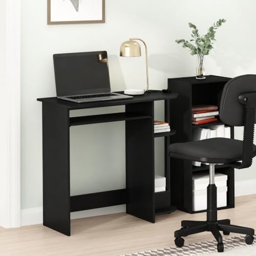 Furinno Simplistic Easy Assembly Computer Desk, With Keyboard Tray, Espresso/Black - color: Espresso/Black, size: 31.5 Inch Wide