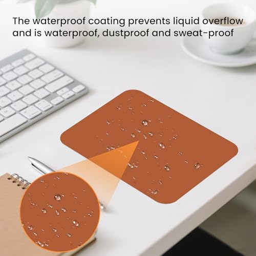 Small Mouse Pad 6 x 8 Inch, Horizontal and Vertical Flexible use. Great for Traveling, Wireless laptops, Keyboard Trays, Offices, etc. (Brown) - color: brown